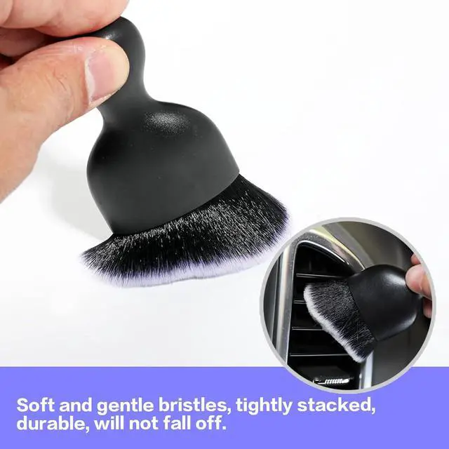 Alt view image 6 of 6 - AOCISKA Car Interior Detailing Brush,Soft Bristle Cleaning Brush Car Detailing Brush Dusting Brush,Car Interior Cleaning Tool,Auto Detail Brush Car Dash Duster Brush (Black)