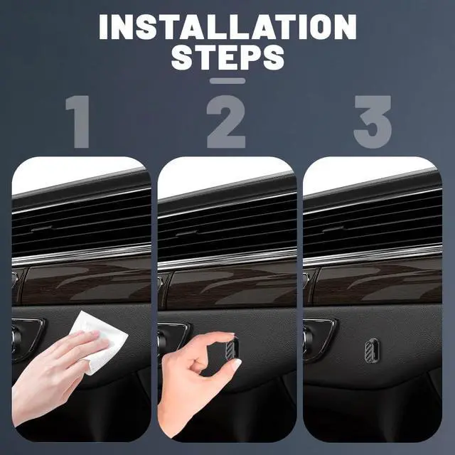 Alt view image 3 of 7 - 4PCS Car Mini Hooks, Car Dashboard Hook, Multifunctional Auto Backseat Hangers, Vehicle Interior Accessories Car Sticker Hooks for Key, Mask, Earphone, Charging Cable, Black