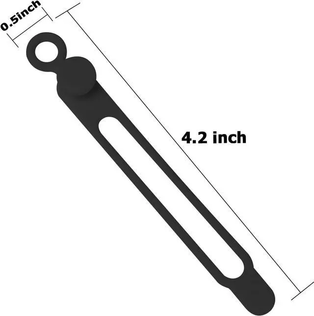 Alt view image 2 of 6 - Silicone Cable Ties, Cord Organizer Cable Management(16Pcs-Black) | Reusable Cord Ties for Electronics, Office Desk Accessories, Home Travel Essentials, Easy to Use, 4.2 Inch