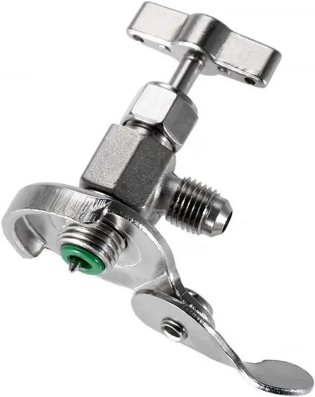 Main image of R134A Can Tap, Dispensing Valve Bottle Opener 1/4 SAE for R12 R22 R502 | Universal Refrigerant Dispenser Valve Tool