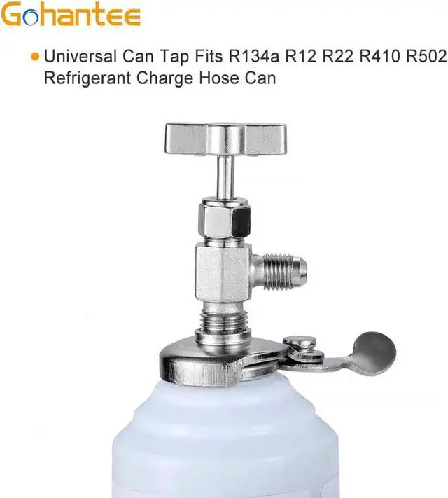 Alt view image 2 of 6 - R134A Can Tap, Dispensing Valve Bottle Opener 1/4 SAE for R12 R22 R502 | Universal Refrigerant Dispenser Valve Tool