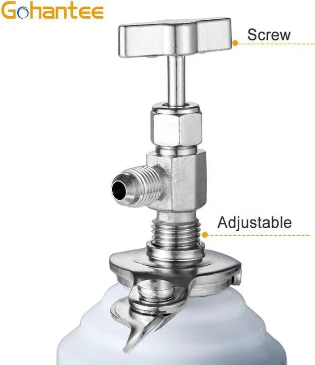 Alt view image 6 of 6 - R134A Can Tap, Dispensing Valve Bottle Opener 1/4 SAE for R12 R22 R502 | Universal Refrigerant Dispenser Valve Tool