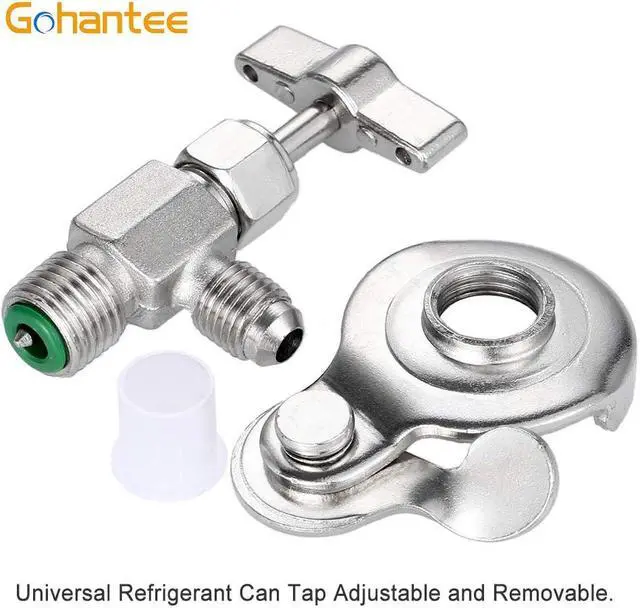 Alt view image 4 of 6 - R134A Can Tap, Dispensing Valve Bottle Opener 1/4 SAE for R12 R22 R502 | Universal Refrigerant Dispenser Valve Tool