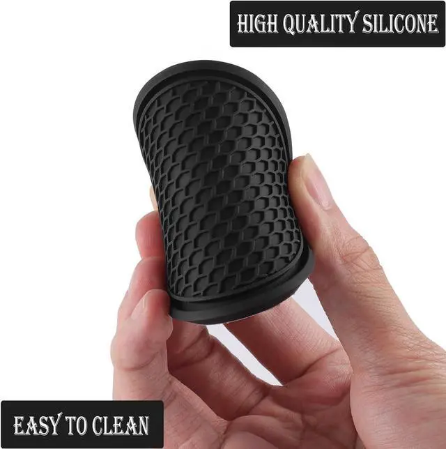 Alt view image 5 of 6 - SINGARO Car Cup Coaster, 4PCS Universal Non-Slip Cup Holders Embedded in Ornaments Coaster, Car Interior Accessories, Black