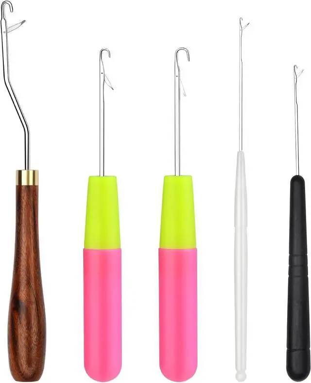 Main image of BALDCC 5 Size Latch Hook, Crochet Hooks for Hair, Latch Hook Kit | Crochet Needles for Hair , Crochet Hooks for Hair , Rug Hook for Rug Making, Braiding, and Crochet Craft