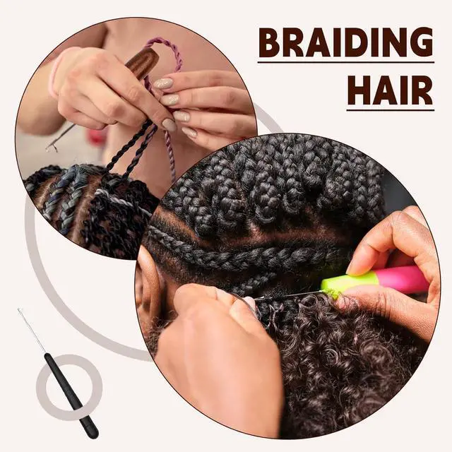 Alt view image 4 of 7 - BALDCC 5 Size Latch Hook, Crochet Hooks for Hair, Latch Hook Kit | Crochet Needles for Hair , Crochet Hooks for Hair , Rug Hook for Rug Making, Braiding, and Crochet Craft