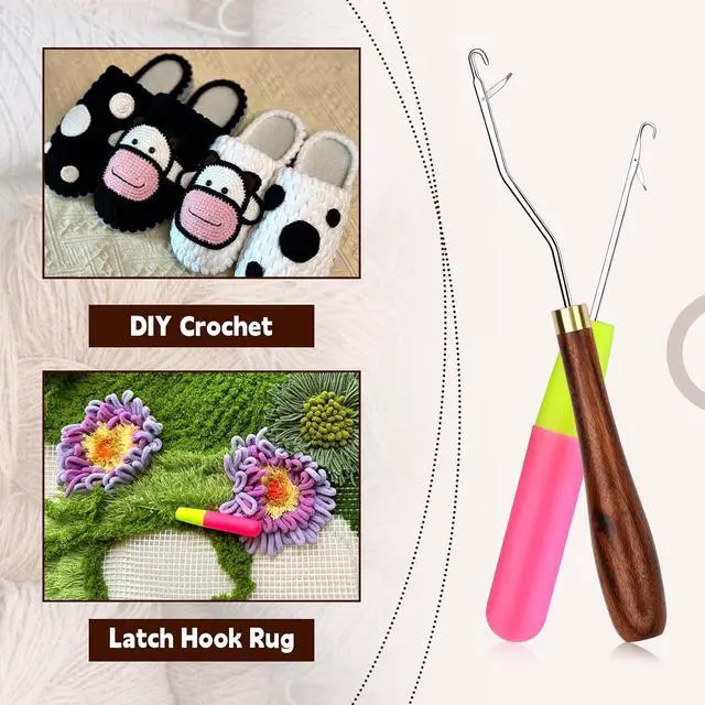 Alt view image 6 of 7 - BALDCC 5 Size Latch Hook, Crochet Hooks for Hair, Latch Hook Kit | Crochet Needles for Hair , Crochet Hooks for Hair , Rug Hook for Rug Making, Braiding, and Crochet Craft