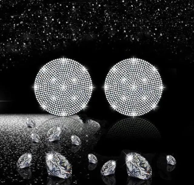 Alt view image 7 of 7 - NBTEPEM 2pcs Bling Car Cup Holder Coaster, 2.75 inch Anti-Slip Shockproof Universal Fashion Coasters Insert Crystal Rhinestone Automotive Interior Accessories for Women (2 pcs, Silver)