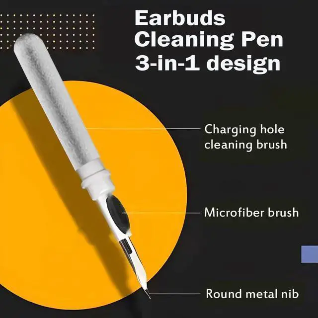 Alt view image 2 of 7 - Cleaner Kit for Airpods,Earbuds Cleaning kit for Airpods Pro 1 2 3, Multi-Function Cleaning Tool with Brush for Wireless Earphones Bluetooth Headphones Camera and iPhone(White)