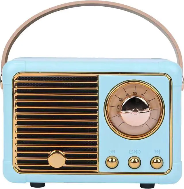 Main image of Mini Retro Bluetooth Speaker, Retro Style Vintage Decor, Portable Wireless Bluetooth Speaker, Vintage Cute Old Fashion Style for Bedroom Kitchen Desk Office Party Outdoor Travel