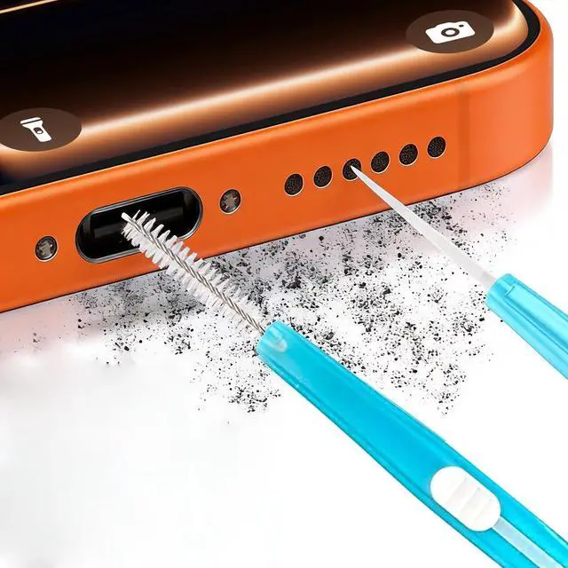 Main image of 5pcs Cell Phone Cleaning Kit Dual Side Multifunction Tools Anti-Clogging Nylon Brushes & Hook Cleaner for iPhone 17 Pro Max Charging Port, Phone Speaker Mini Cleaning Kits