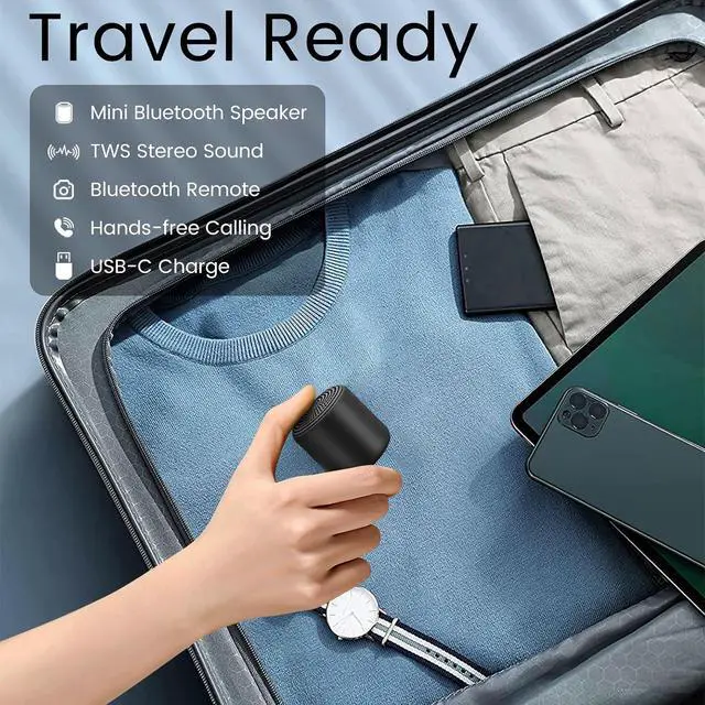 Alt view image 7 of 7 - Mini Bluetooth Speaker Small Portable Tiny Bluetooth Speakers Wireless with TWS Stereo, 5W HD Sound, Bluetooths 5.3, 8H Playtime Ideal Travel Speaker for Car,Outdoors, Home & Office(1 Pcs)