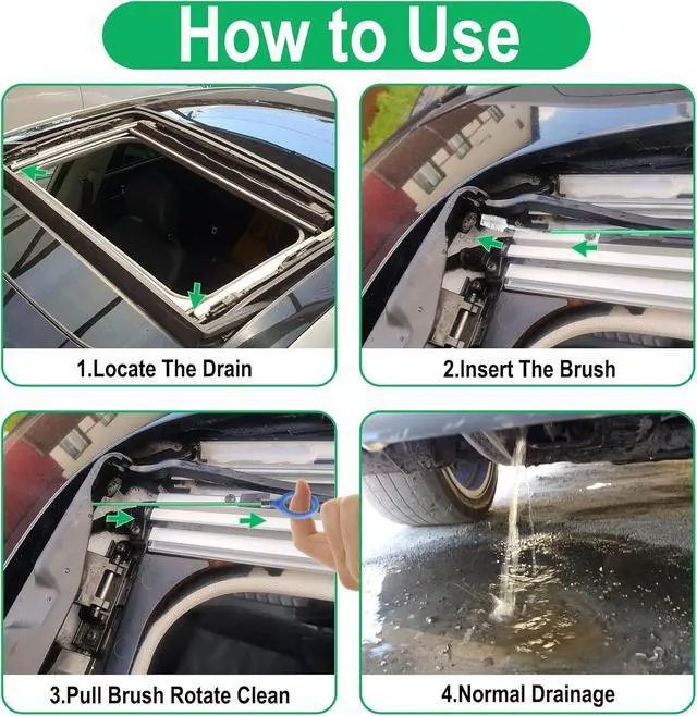 Alt view image 5 of 7 - Auto Sunroof Drain Cleaning Tool, 78 Inch Flexible Tube Cleaning Brush | Drain Brush Extra Long Pipe Cleaners for Cars, Car Accessories, Car Sunroof Drain Hole Cleaner for Drains, Sewers, Windshield