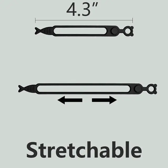 Alt view image 5 of 7 - 28 Pcs Silicone Cable Ties Reusable, Cable Cord Organizer Straps | 4 Color Cable Straps for Charging Wire, Computer Cords
