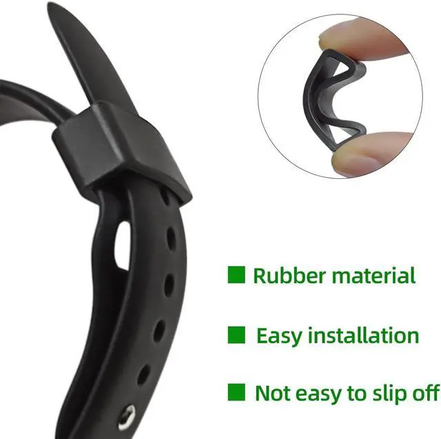 Alt view image 4 of 7 - yuntop 6 Pcs Watch Band Loop Holder Keeper for Resin Belt | Replacement Fastener Rings for Silicone Leather Rubber Watch Strap, Durable Fastener Retainer Size(22mm)