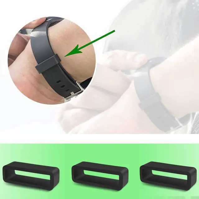 Alt view image 6 of 7 - yuntop 6 Pcs Watch Band Loop Holder Keeper for Resin Belt | Replacement Fastener Rings for Silicone Leather Rubber Watch Strap, Durable Fastener Retainer Size(22mm)