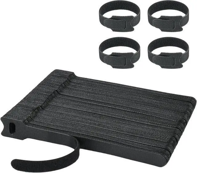 Main image of 100PCS Black 6 Inch Reusable Cable Ties Adjustable Cord Organizers for Home, Office & Electronics Multi-Purpose Wire Management Solution