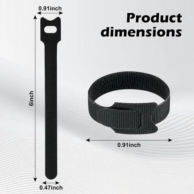 Alt view image 2 of 7 - 100PCS Black 6 Inch Reusable Cable Ties Adjustable Cord Organizers for Home, Office & Electronics Multi-Purpose Wire Management Solution