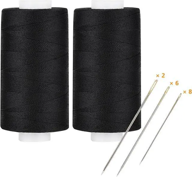 Main image of Simthread All Purpose Thread Polyester 400 Yards (2 Black)