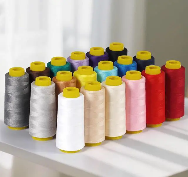 Alt view image 4 of 7 - 1800 Yards White Thread for Sewing, All Purpose Sewing Thread | Hilos para Coser, Polyester Thread 40s/2 for Serger&Overlock, Quilting, Piecing, Sewing Machine