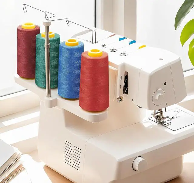 Alt view image 5 of 7 - 1800 Yards White Thread for Sewing, All Purpose Sewing Thread | Hilos para Coser, Polyester Thread 40s/2 for Serger&Overlock, Quilting, Piecing, Sewing Machine