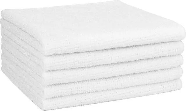 Main image of AIDEA White Microfiber Cleaning Cloth 5PK, Cleaning Rags, 12×12" | Microfiber Towels for Cars, Premium Car Cloths, Lint Free Dusting Cloth for SUVs, House, Kitchen, Window, Workshops,