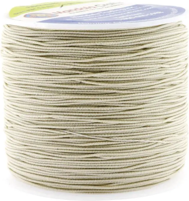 Main image of Mandala Crafts 0.6mm Cream Shirring Elastic Thread for Sewing, 87 Yards | Durable Fine Polyester Stretchy Thread for Smocking, Gathering, Ruching, Pleating, Knitting, Hand & Machine Sewing