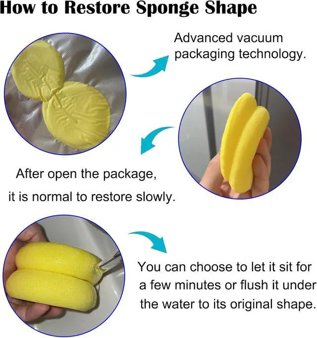 Alt view image 3 of 6 - WAFJAMF 6 Pcs Round Painting Sponge 2.96 Inch Craft Clay Yellow | Pottery artist synthetic foam applicators for ceramics, watercolor, acrylic, face art, leather care & tack cleaning