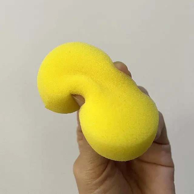 Alt view image 4 of 6 - WAFJAMF 6 Pcs Round Painting Sponge 2.96 Inch Craft Clay Yellow | Pottery artist synthetic foam applicators for ceramics, watercolor, acrylic, face art, leather care & tack cleaning