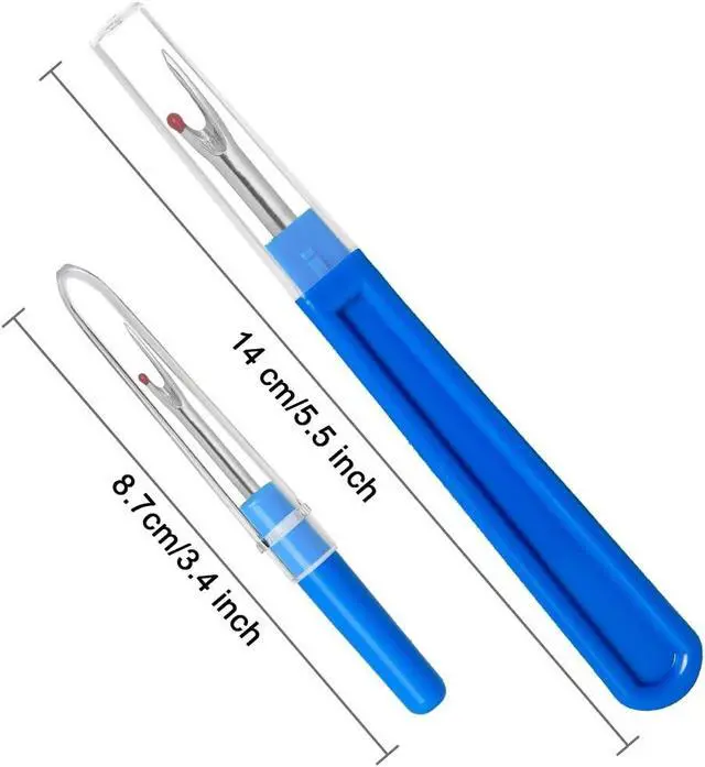 Alt view image 2 of 6 - 8Pcs Sewing Seam Rippers, 4 Big and 4 Small Stitch Remover Tools | Weico Handy Thread Ripper for Embroidery, Clothing Tags, Rubber Bands Soft Elastic Bands Removing