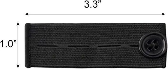 Alt view image 5 of 5 - BlingKingdom 5 PCS Adjustable Elastic Button Extenders for Women, Men Pants | Black, Pants Waist Extender, Discreet, Comfortable, Strong, Waistband Extender for Button Fastened Slacks, Jeans