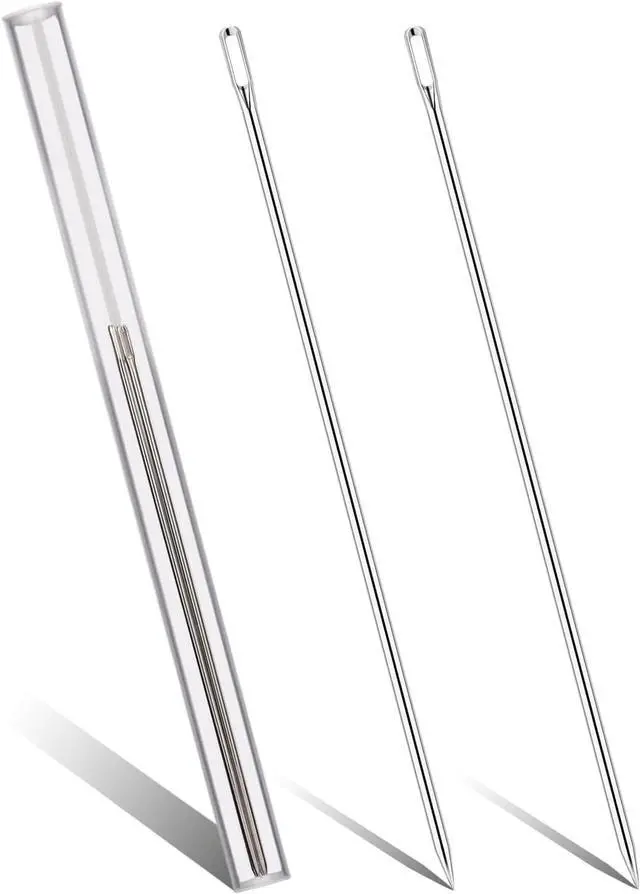 Main image of Professional Upholstery Needles 10" Large Sewing Needle Long Sewing Needle | 2 Pcs Hand Sewing Needles Leather Needles for Hand Stitching for Repairing and Crafting Projects