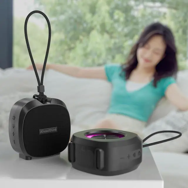 Alt view image 2 of 6 - Bluetooth Speaker, Portable Wireless, IPX5 Waterproof Speaker, Bluetooth 5, RGB Color Lights, Loud Stereo Sound, Bass, TWS Pairing, Suitable for Party, Home, Outdoor Use for Long Time Playing.