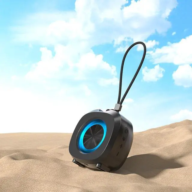 Alt view image 5 of 6 - Bluetooth Speaker, Portable Wireless, IPX5 Waterproof Speaker, Bluetooth 5, RGB Color Lights, Loud Stereo Sound, Bass, TWS Pairing, Suitable for Party, Home, Outdoor Use for Long Time Playing.