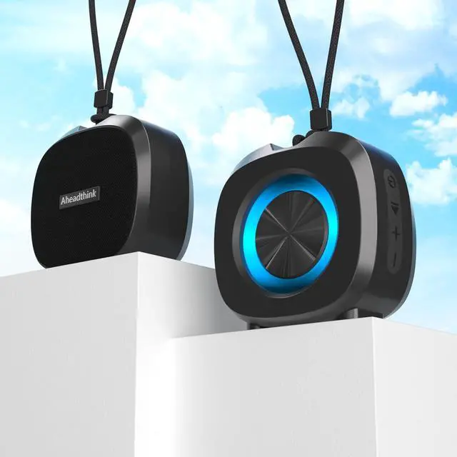Alt view image 6 of 6 - Bluetooth Speaker, Portable Wireless, IPX5 Waterproof Speaker, Bluetooth 5, RGB Color Lights, Loud Stereo Sound, Bass, TWS Pairing, Suitable for Party, Home, Outdoor Use for Long Time Playing.