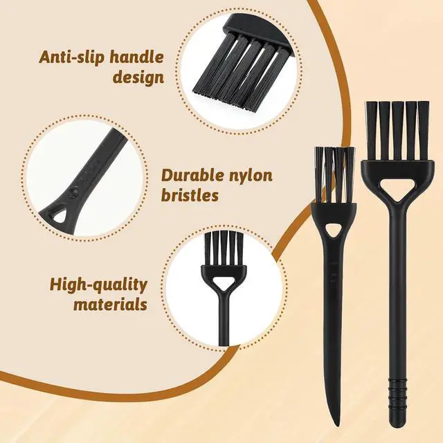 Alt view image 6 of 7 - 6 Pcs Mini Keyboard Cleaning Brushes Computer Brush Portable Cleaning Kit Antistatic Small Cleaner Multi-Function Brush Dust Clean Brushes for Camera Narrow Spaces (Black)