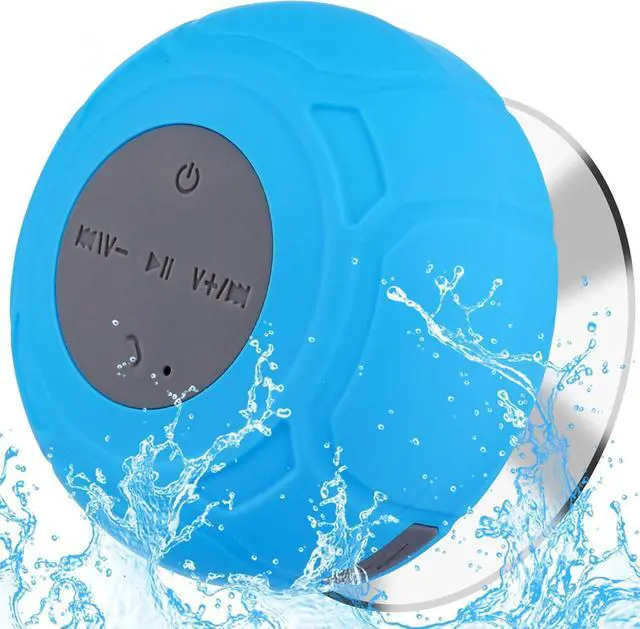 Main image of Waterproof Bluetooth Shower Speaker Portable Wireless Water-Resistant Speaker Suction Cup,Built-in Mic Gifts for Kids Speakerphone for iPhone Phone Tablet Bathroom Kitchen - Blue