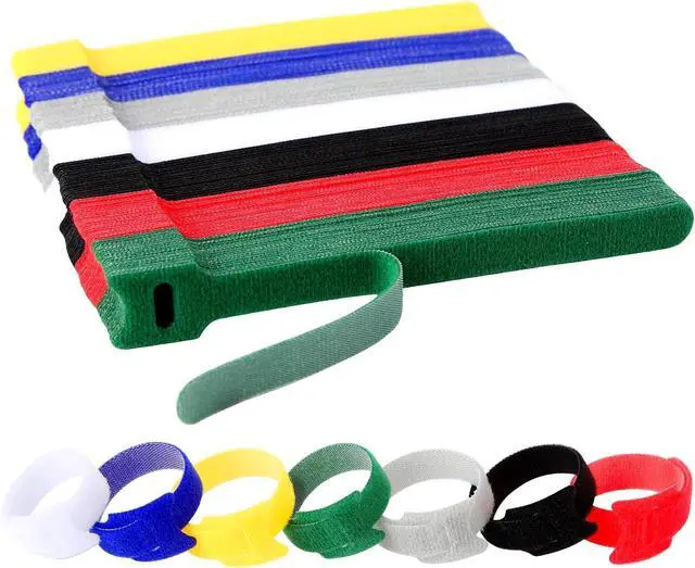 Alt view image 7 of 7 - 70 PCS 6 inch Cable Ties Reusable Cable Management Adjustable Cable Organizer, Cable Straps, Cord Wraps and Hook Loop Straps for Computer,Gaming, Wire, Desk- Home Office Essentials