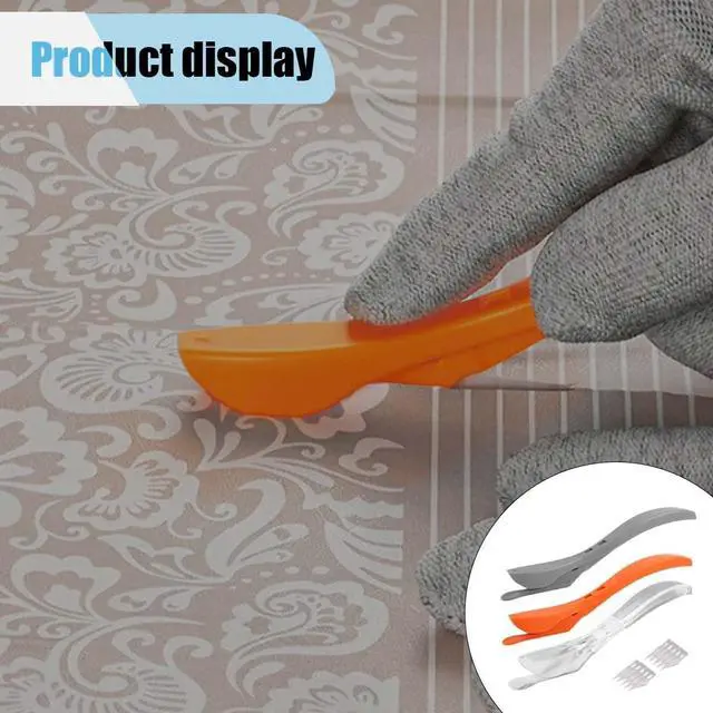 Alt view image 6 of 6 - LAINLOY 3PCS Wrapping Paper Cutter, Concealed Safety Sliding Cutter, Colors | Vinyl Gift Wrap Cutting Tool with Handle, Paper Cutter with Blades for Scrapbooking Christmas Wrap Roll Paper