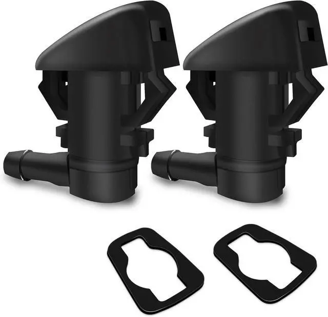 Main image of Front Windshield Washer Nozzles, Replaces OEM #55157323AA, 55157352AA | 55372143AB, 68260443AA, 55079049AA, 15247800, Front Windshield Washer Nozzle Wiper Spray Kit Fit for Grand Cherokee Malibu