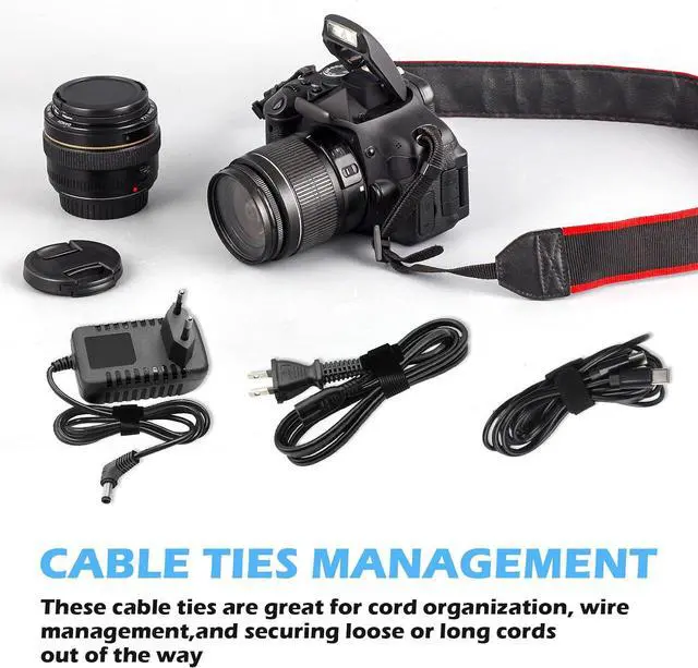Alt view image 3 of 7 - 70 PCS 6 inch Cable Ties Reusable Cable Management Adjustable Cable Organizer, Cable Straps, Cord Wraps and Hook Loop Straps for Computer,Gaming, Wire, Desk- Home Office Essentials