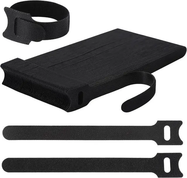 Alt view image 7 of 7 - 70 PCS 6 inch Cable Ties Reusable Cable Management Adjustable Cable Organizer, Cable Straps, Cord Wraps and Hook Loop Straps for Computer,Gaming, Wire, Desk- Home Office Essentials