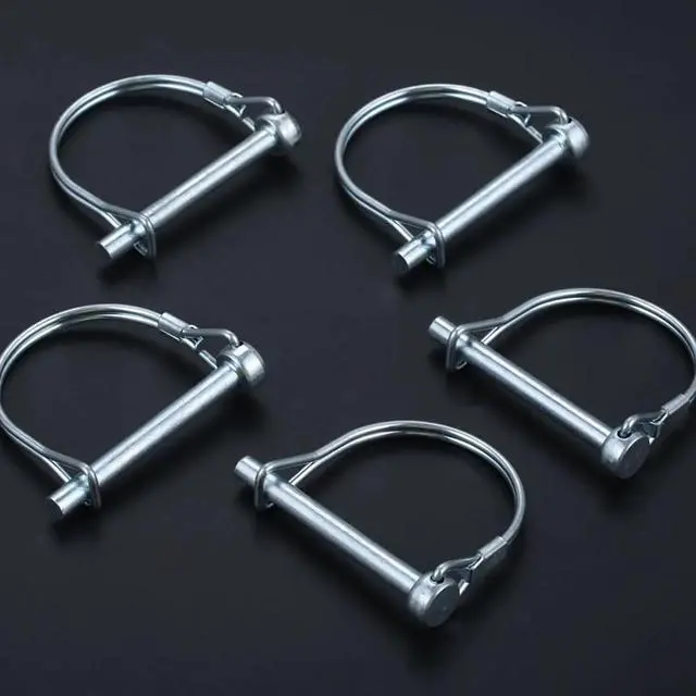 Alt view image 6 of 7 - 2 Pack 1/4in Trailer Hitch Pin with Anti-Loss Cable 4 Inch Long Coupler Safety Pin with Lanyard, Solid Steel Retaining Pin Replacement for for Trailer, Truck, Boat, Lawn Equipment, Farm Machinery