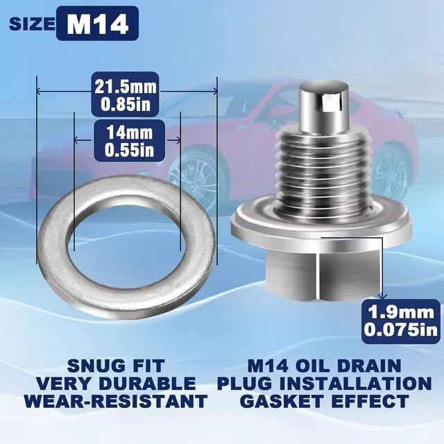 Alt view image 4 of 6 - DCWecher 24PCS 94109-14000 M14 Crush Washer Oil Drain Plug Gasket for Honda | Aluminum 14mm Crush Washer for Selected Honda Acura Oil Drain Plug, Replaces 94109-14000, for Oil Change and Garage Repair