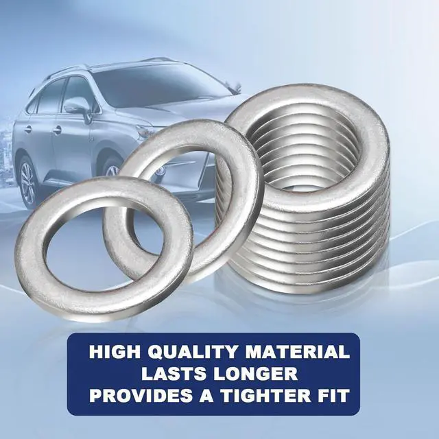 Alt view image 6 of 6 - DCWecher 24PCS 94109-14000 M14 Crush Washer Oil Drain Plug Gasket for Honda | Aluminum 14mm Crush Washer for Selected Honda Acura Oil Drain Plug, Replaces 94109-14000, for Oil Change and Garage Repair