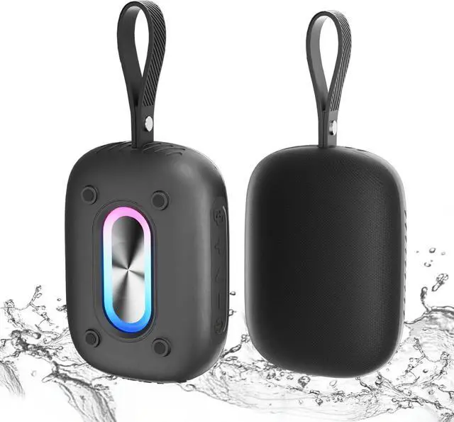 Main image of Waterproof Shower Bluetooth Speaker, Durable & Portable with Clear Sound, Ideal for Shower, Pool, Beach & Kayaking, BT 5.3 Black