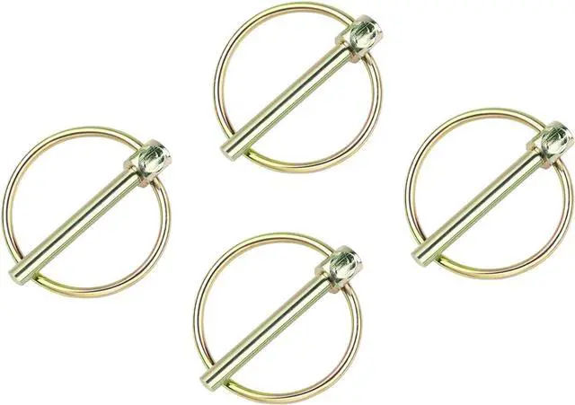 Main image of Yuntop 4 PCS Heavy Duty Lynch Pin with Ring for Trucks, Tractors, Trolleys, Lawn Mowers, & Trailers (3/16 Inch / 4.5 mm x 1-7/16 Inch / 36 mm)