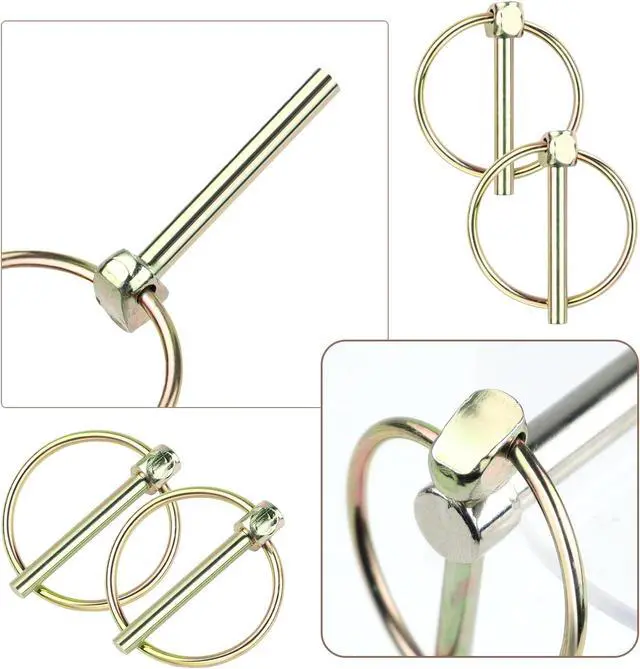 Alt view image 7 of 7 - Yuntop 4 PCS Heavy Duty Lynch Pin with Ring for Trucks, Tractors, Trolleys, Lawn Mowers, & Trailers (3/16 Inch / 4.5 mm x 1-7/16 Inch / 36 mm)