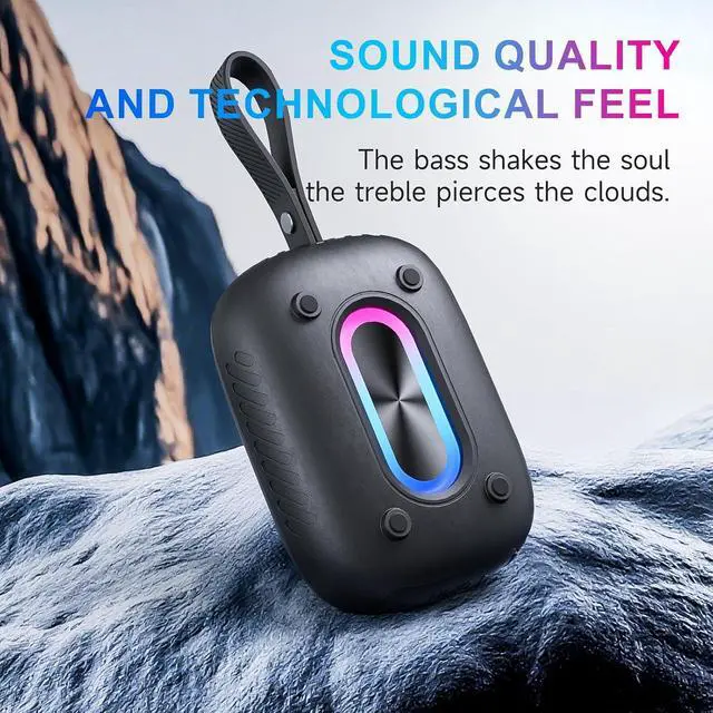 Alt view image 3 of 7 - COOPERS Portable Bluetooh Speaker with Lights, Powerful Crystal Clear Sound Bluetooth Speaker, IPX5 Waterproof Wireless Speakers, BT5.3 & TF-Card Input, TWS Paring, 3-4H Playtime Portable Speakers