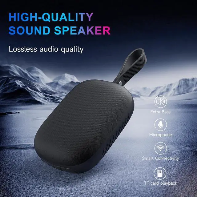 Alt view image 2 of 7 - COOPERS Portable Bluetooh Speaker with Lights, Powerful Crystal Clear Sound Bluetooth Speaker, IPX5 Waterproof Wireless Speakers, BT5.3 & TF-Card Input, TWS Paring, 3-4H Playtime Portable Speakers